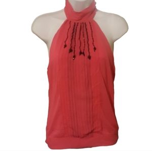 Bebe Halter Pink Blouse Women's Size S